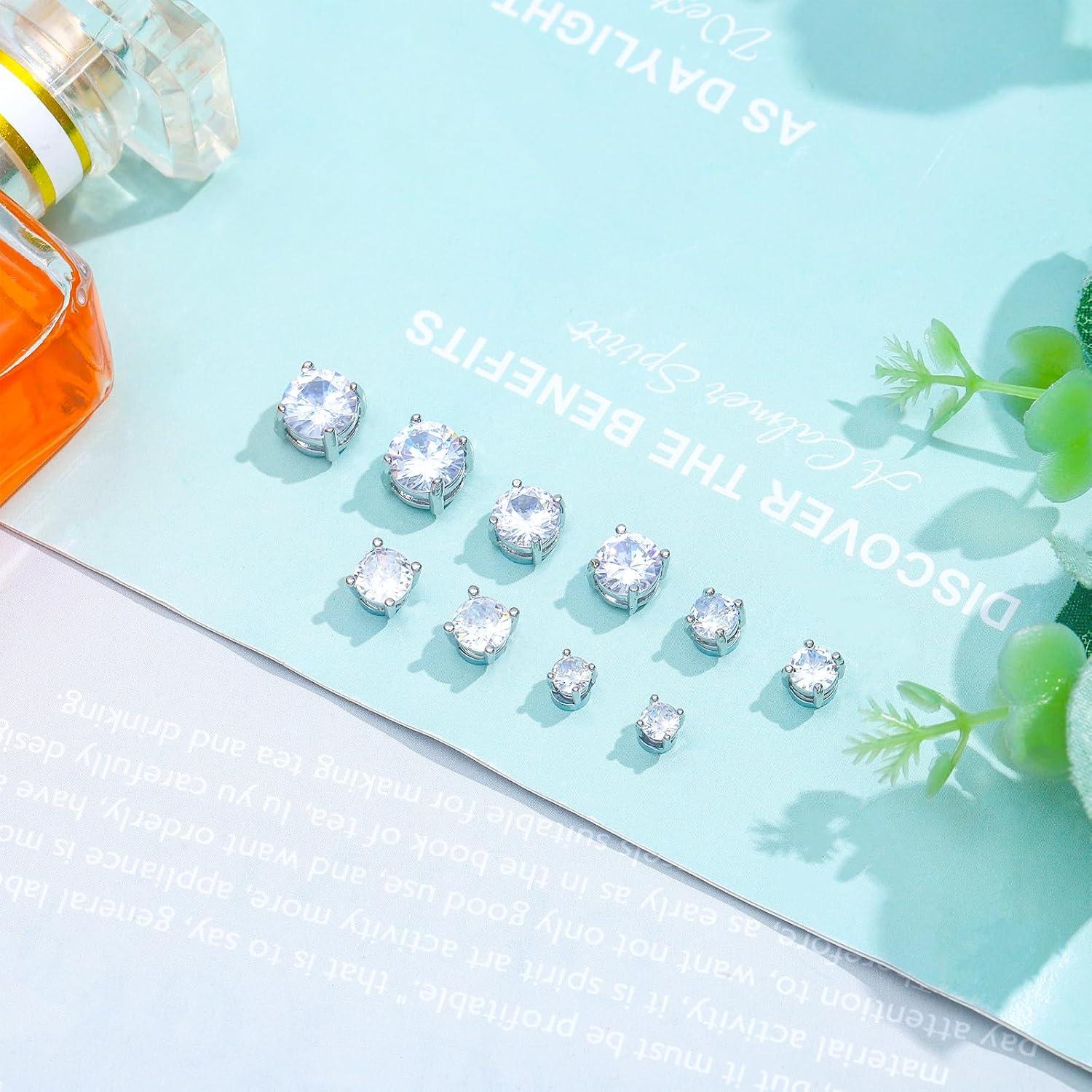 Pendientes Magnéticos de Acero Inoxidable NEWITIN - 5 Pares Unisex