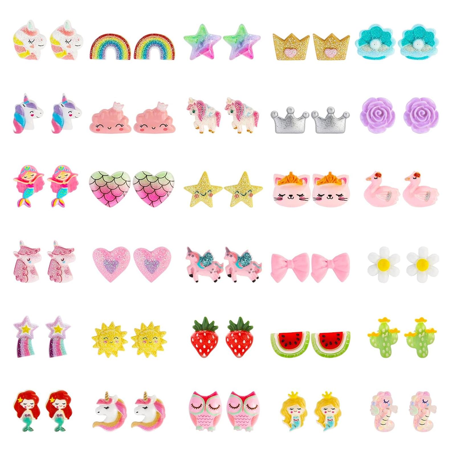 Pendientes Magnéticos NEWITIN 30 Pares Hipoalergénicos Niñas