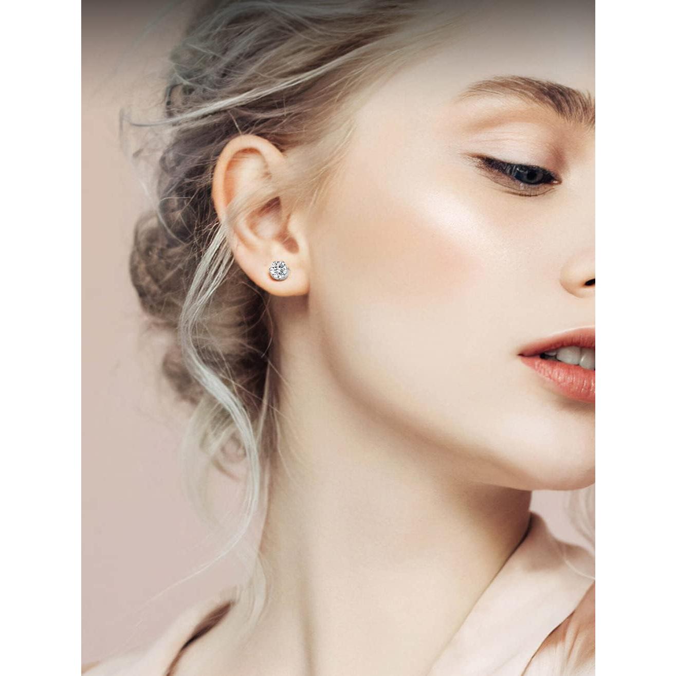 Set de 12 Aretes Magnéticos Spiritlele Circonita 4-7mm