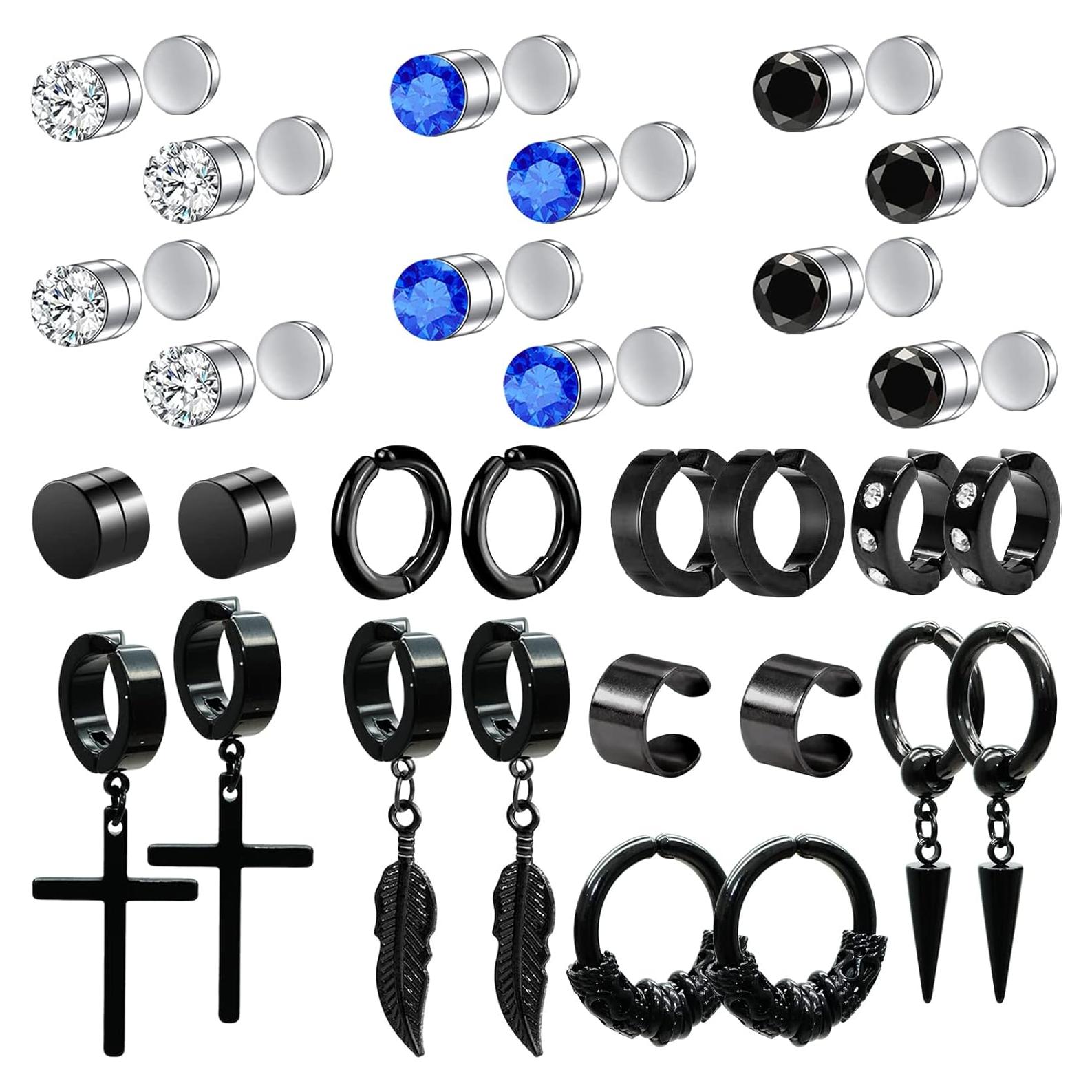 Pendientes Magnéticos Clip On KWUNCCI - 15 Pares Unisex