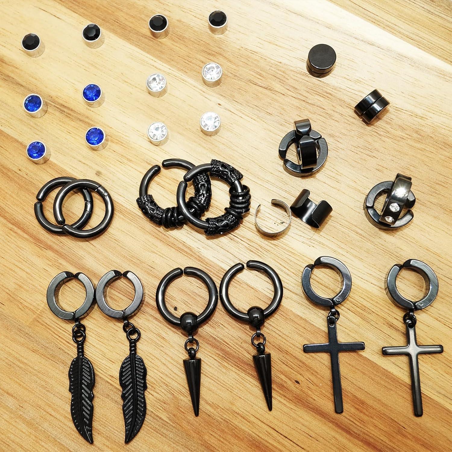 Pendientes Magnéticos Clip On KWUNCCI - 15 Pares Unisex