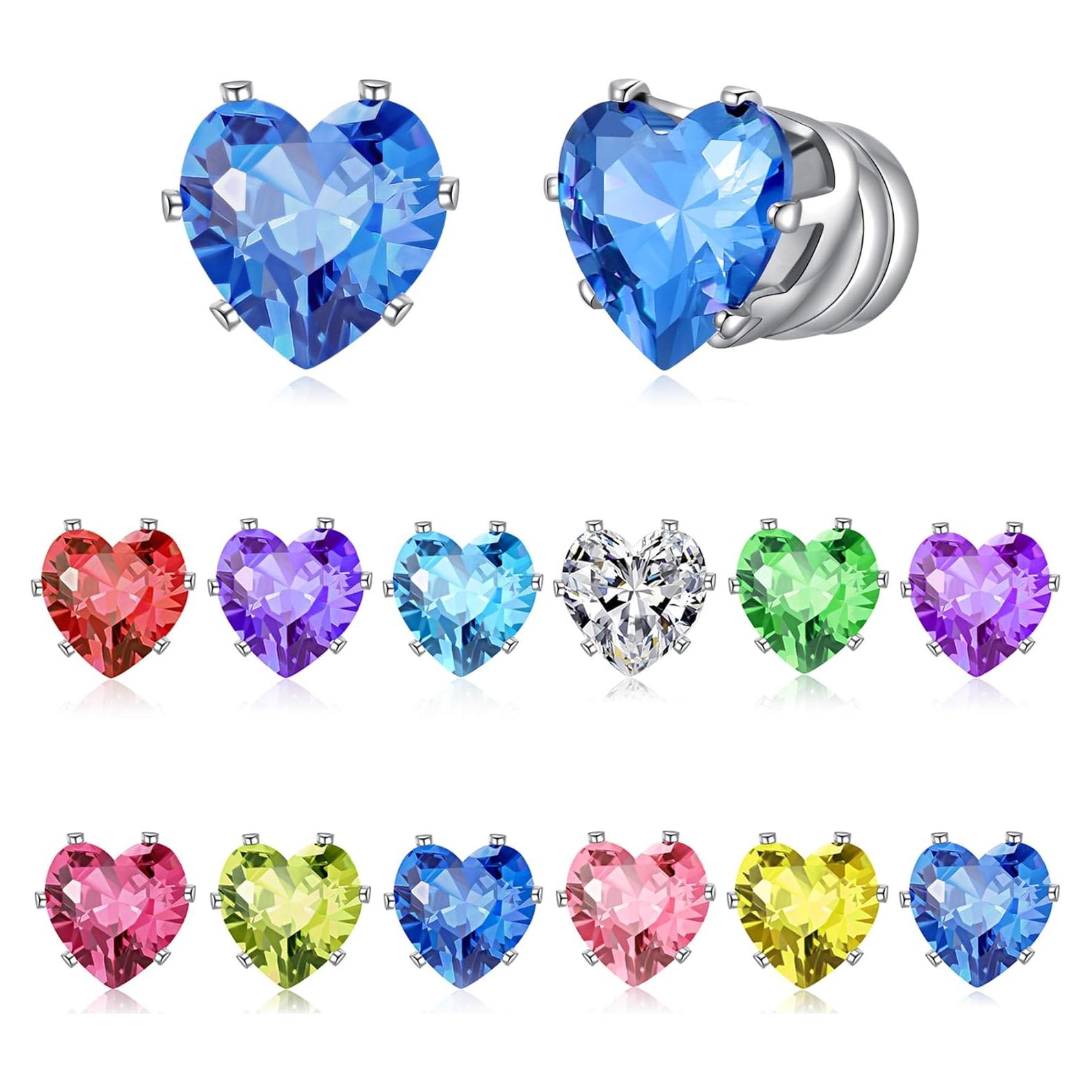 Pendientes Magnéticos Spiritlele 12 Pares Zirconia Brillante