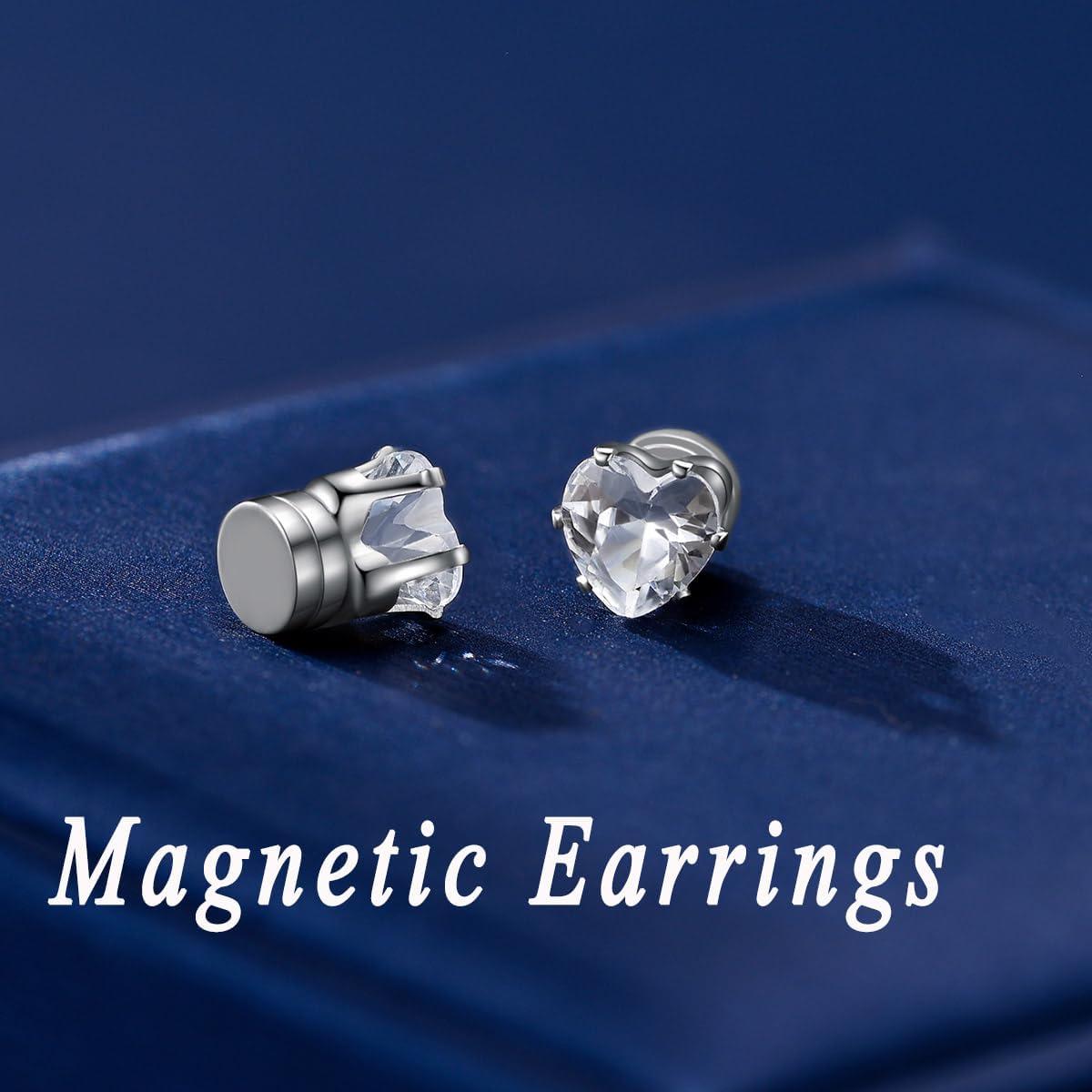 Pendientes Magnéticos Spiritlele 12 Pares Zirconia Brillante