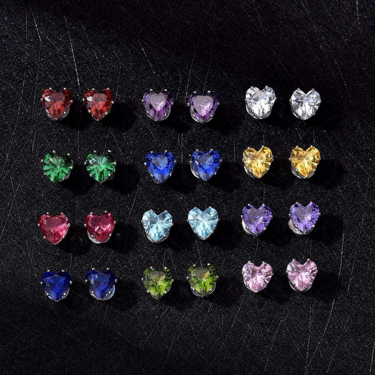 Pendientes Magnéticos Spiritlele 12 Pares Zirconia Brillante