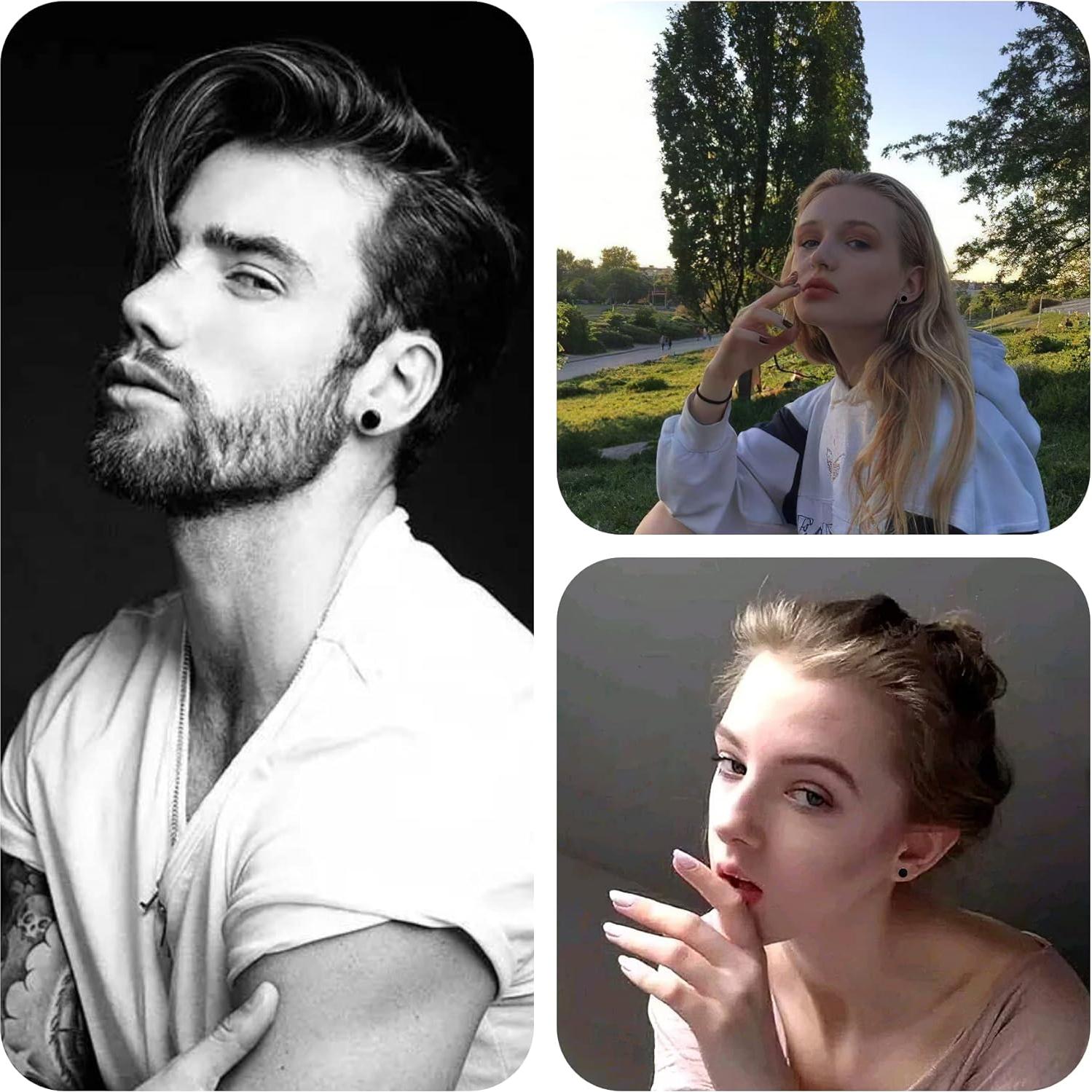 Pendientes Magnéticos HENGYID Unisex Acero Inoxidable Hipoalergénico