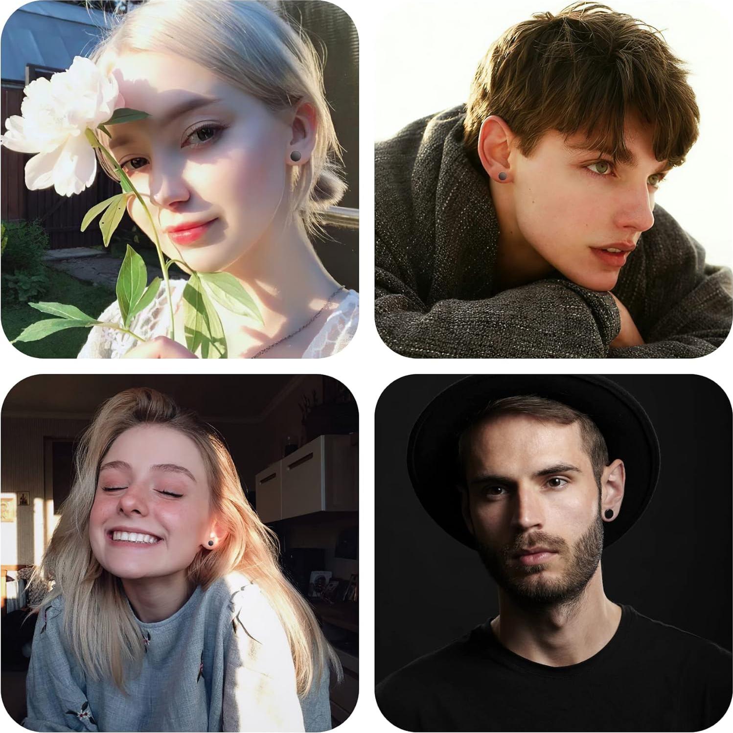 Pendientes Magnéticos HENGYID Unisex Acero Inoxidable Hipoalergénico