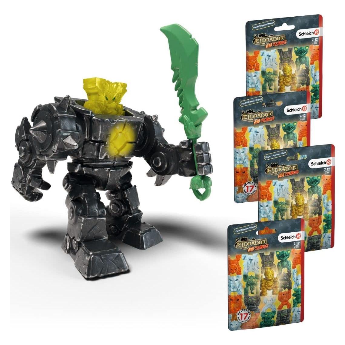 Conjunto de Figuras de Acción Schleich Robot Mini Jungla 7 Piezas