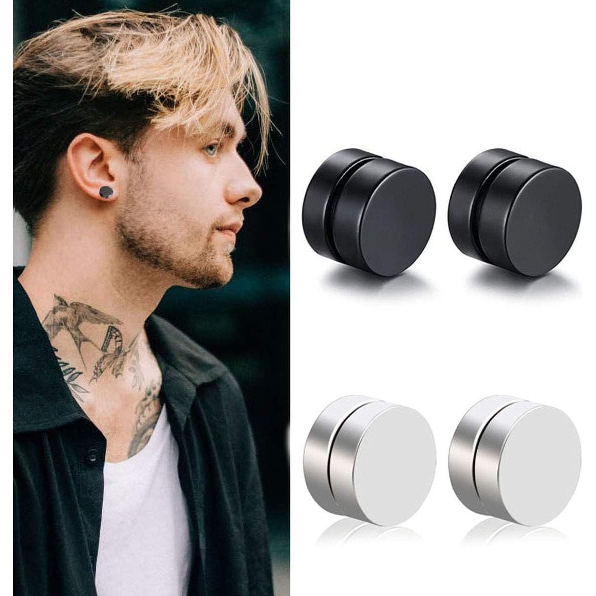 Pendientes Magnéticos WAINIS 13 Pares Acero Inoxidable No Perforados