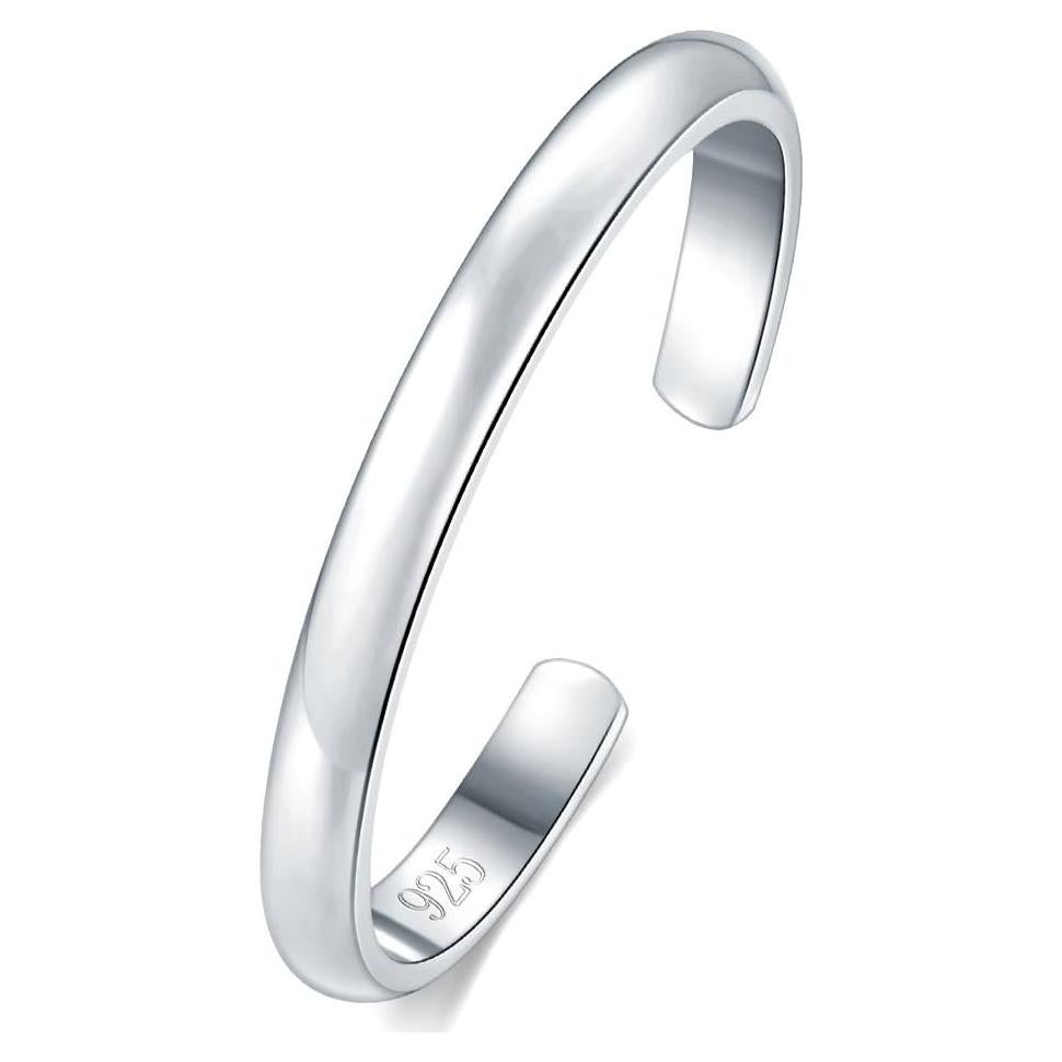 Anillo para Dedo del Pie BORUO de Plata Esterlina 925 2mm