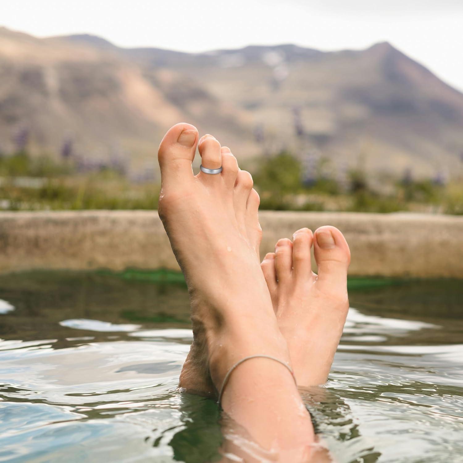 Anillo para Dedo del Pie BORUO de Plata Esterlina 925 2mm