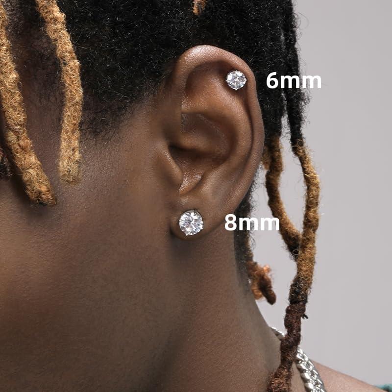 Pendientes Magnéticos para Hombres BEFOSHINN 6-8MM Acero Inoxidable