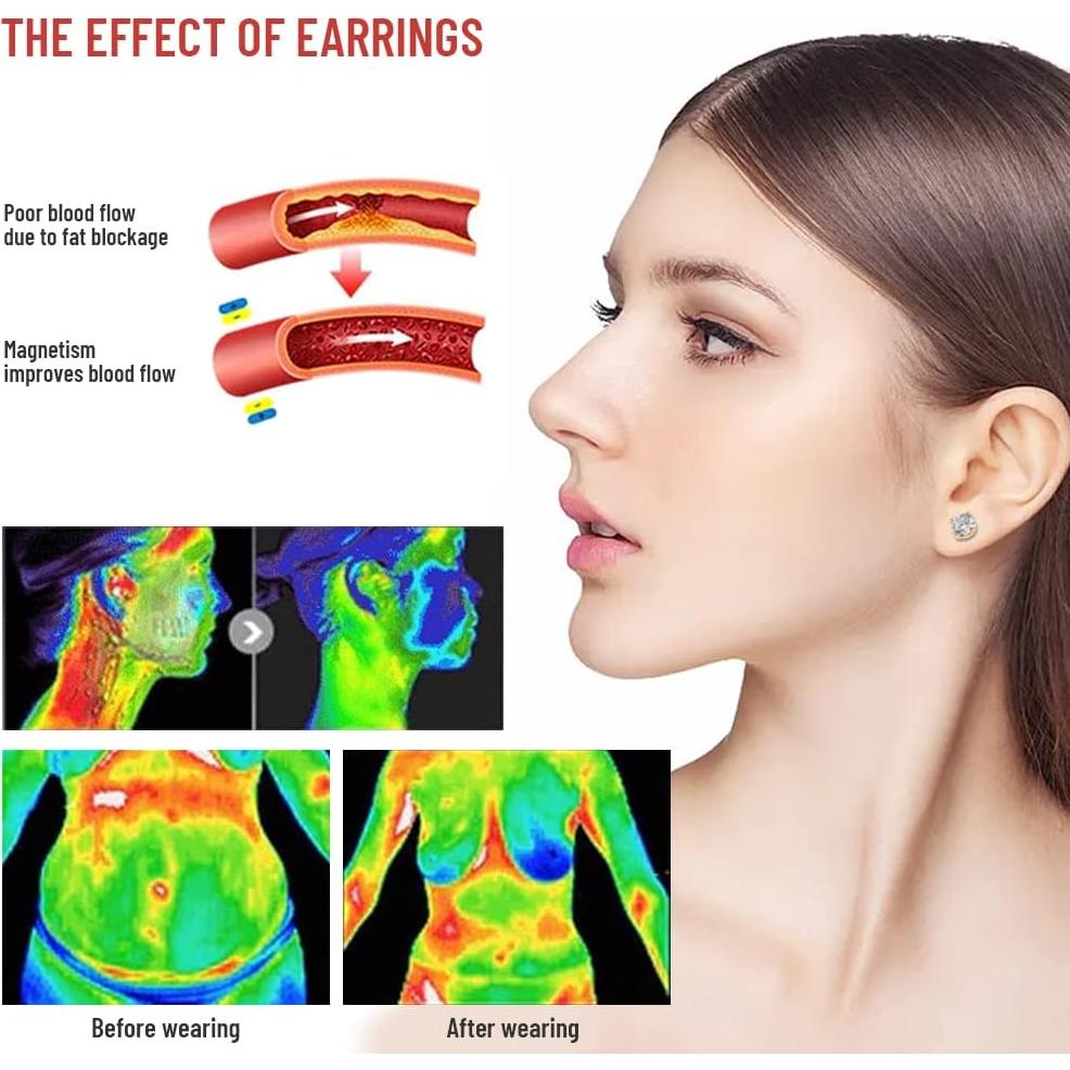 Pendientes Magnéticos para Hombres BEFOSHINN 6-8MM Acero Inoxidable