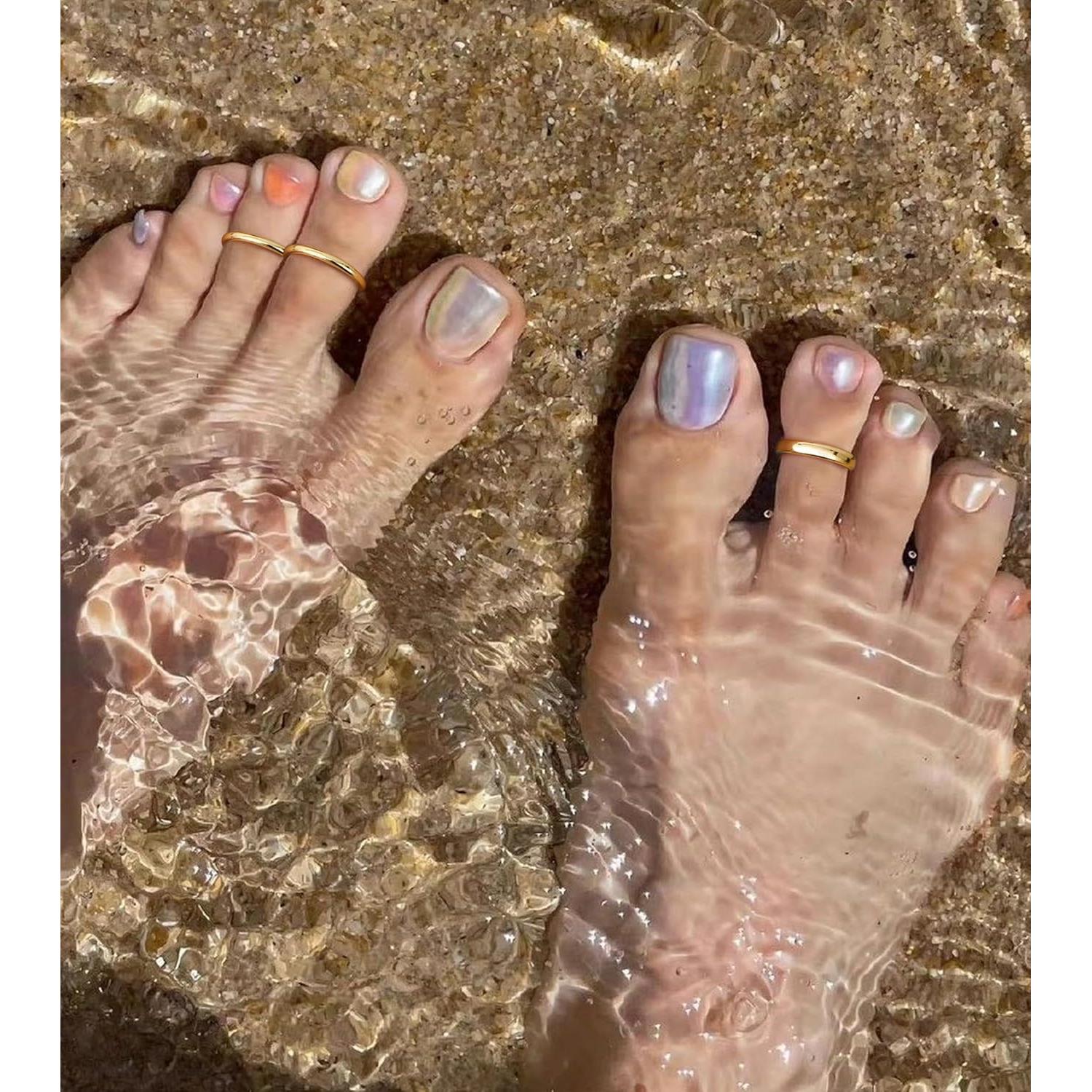 Set de Anillos para Dedos de los Pies ADRAMATA 14K Dorados