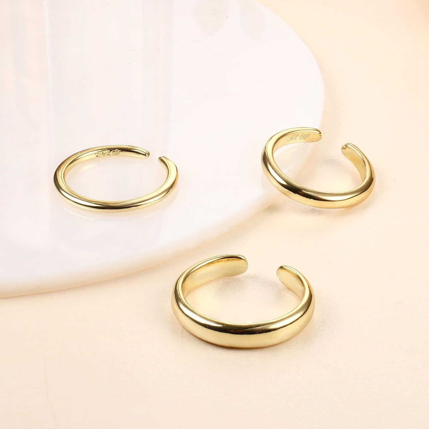 Set de Anillos para Dedos de los Pies ADRAMATA 14K Dorados