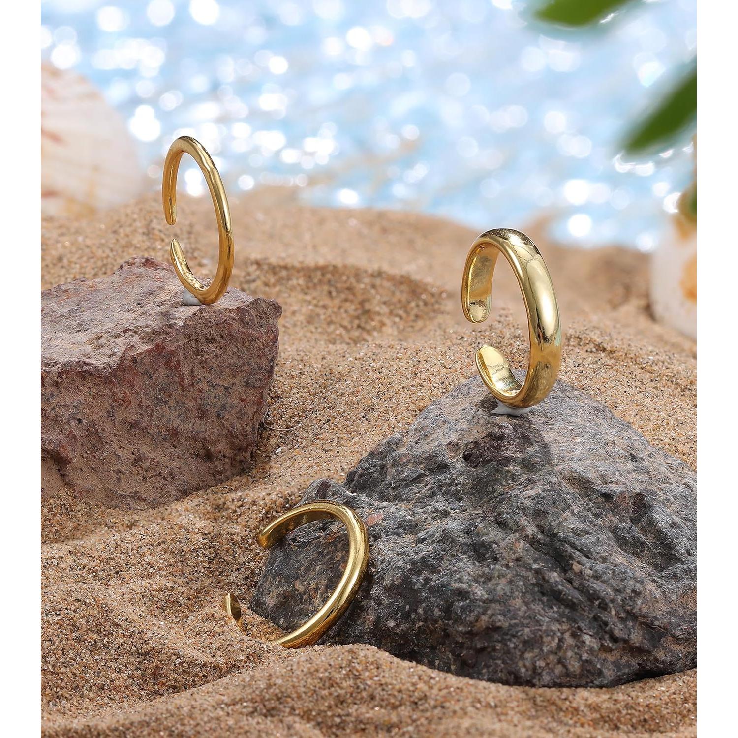 Set de Anillos para Dedos de los Pies ADRAMATA 14K Dorados