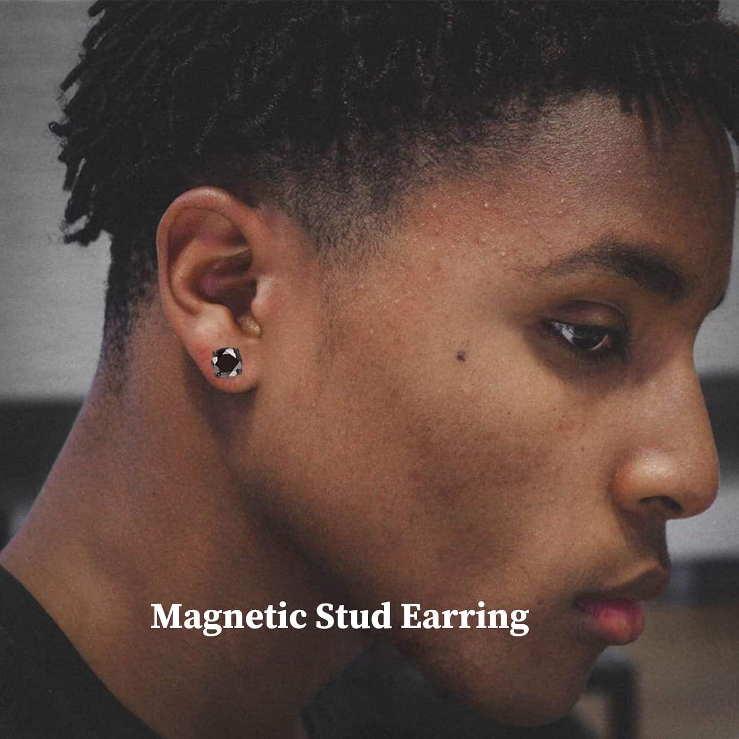 Set de 16 Pendientes Magnéticos JEWPARK Acero Inoxidable 316L