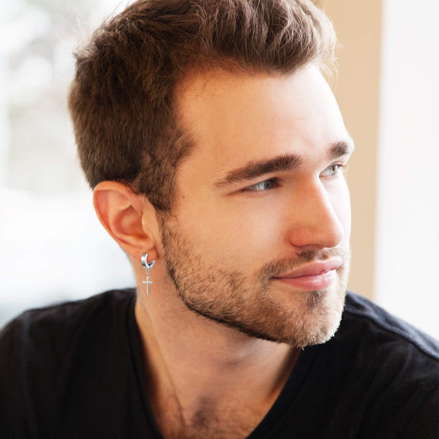 Pendientes Magnéticos No Perforados Hicarer - 9 Pares Acero Inoxidable