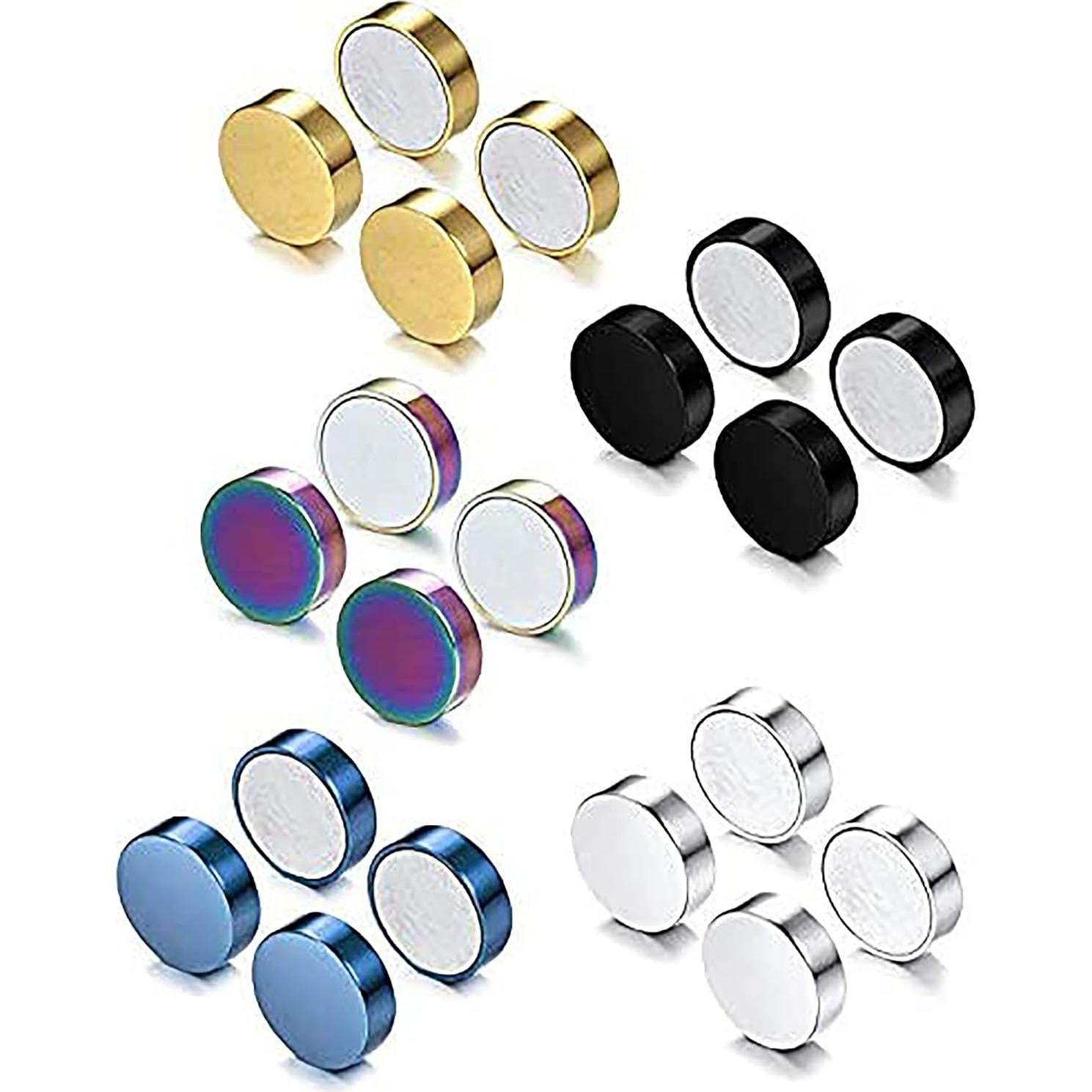 Pendientes Magnéticos Falsos YZstyle Acero Inoxidable 12mm