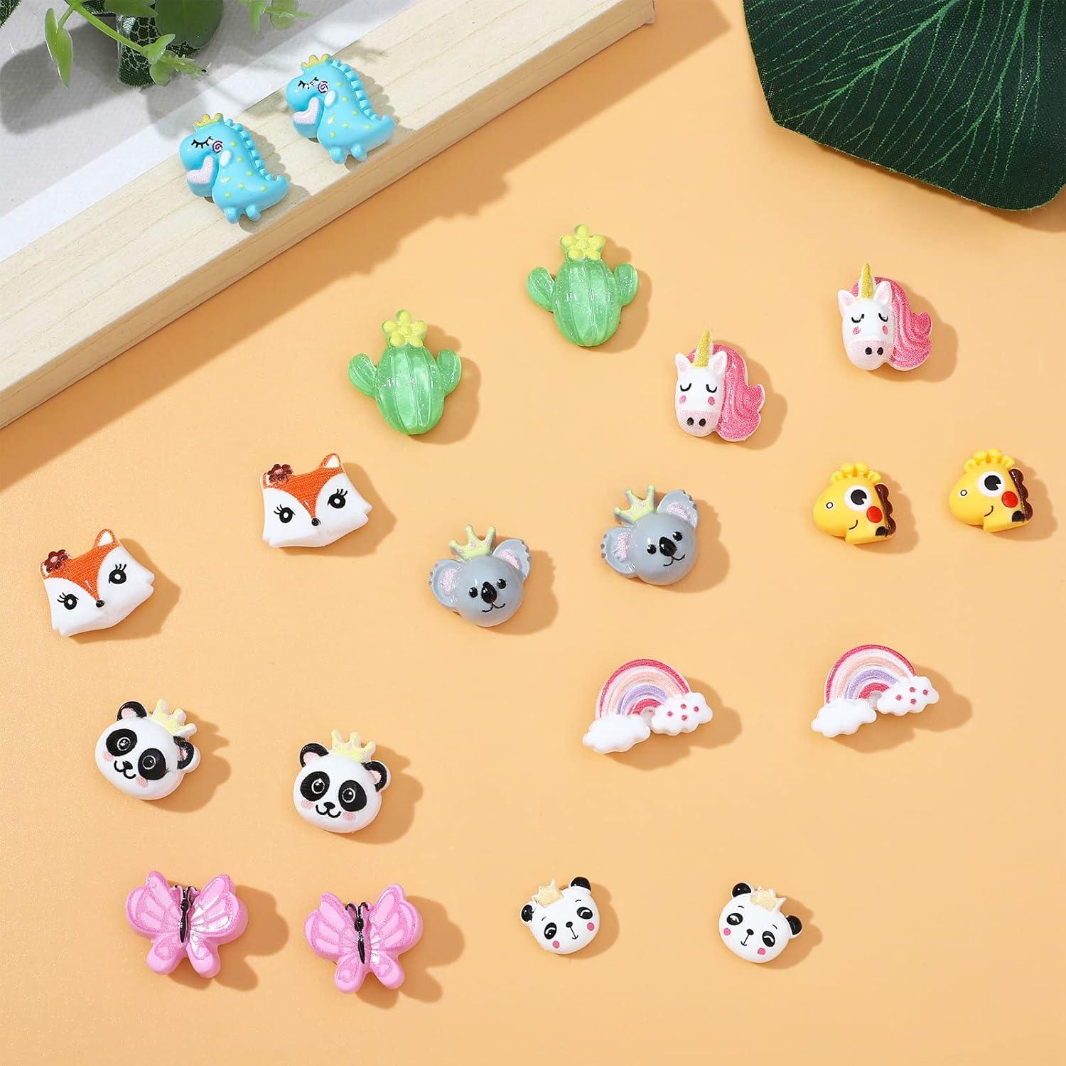 Pendientes Magnéticos para Niñas NEWITIN - 15 Pares Hipoalergénicos