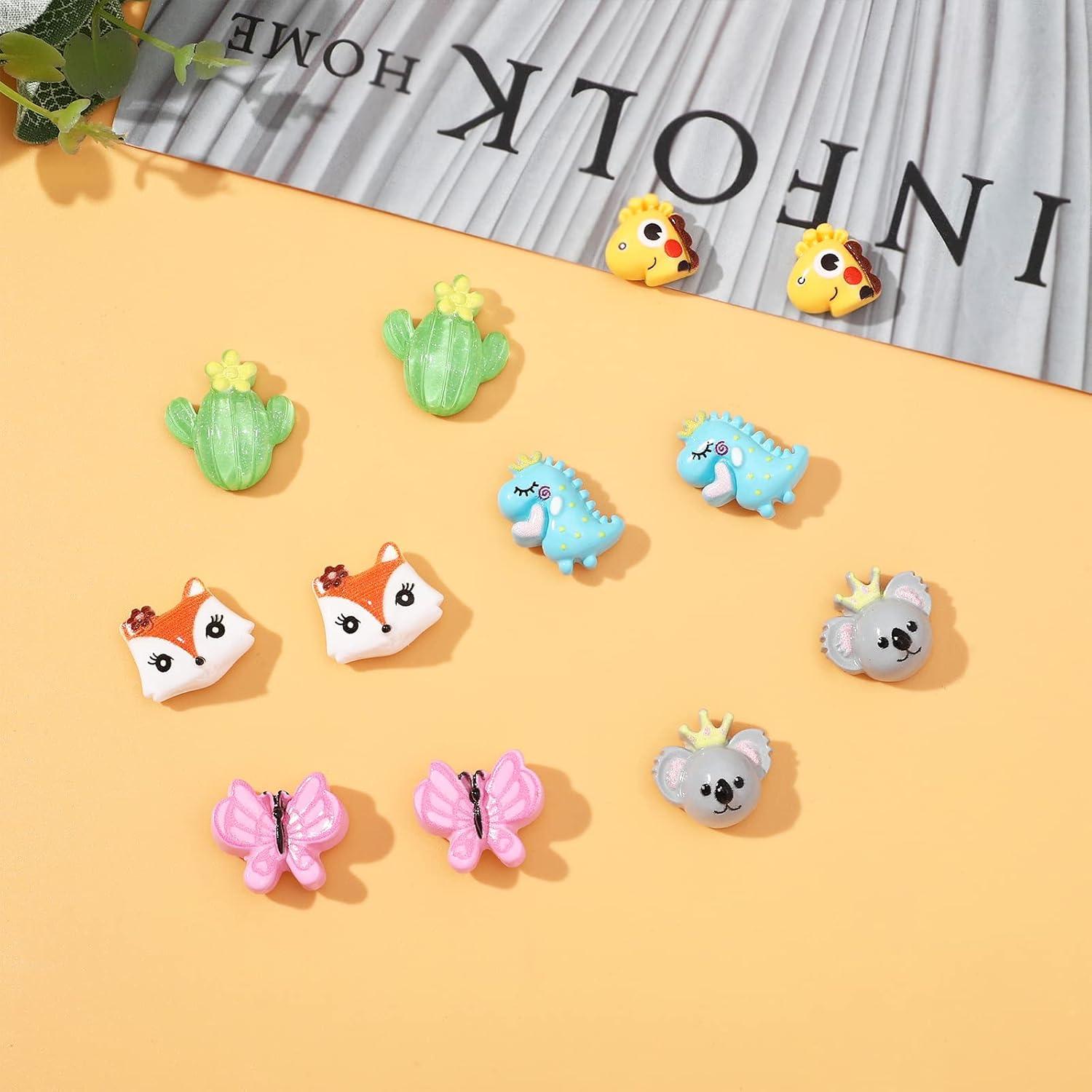 Pendientes Magnéticos para Niñas NEWITIN - 15 Pares Hipoalergénicos