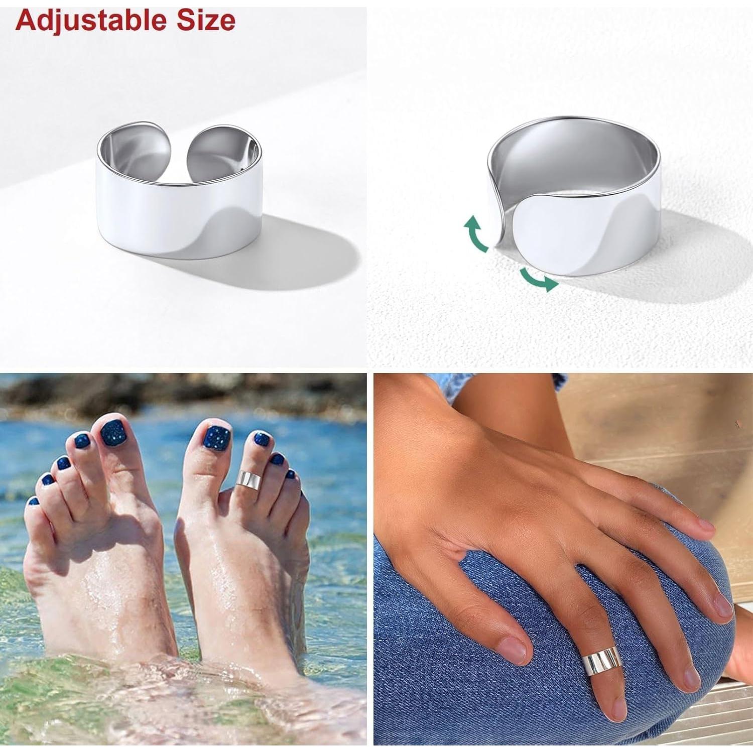 Anillo de Dedo del Pie ChicSilver Plata Esterlina 925 Ajustable