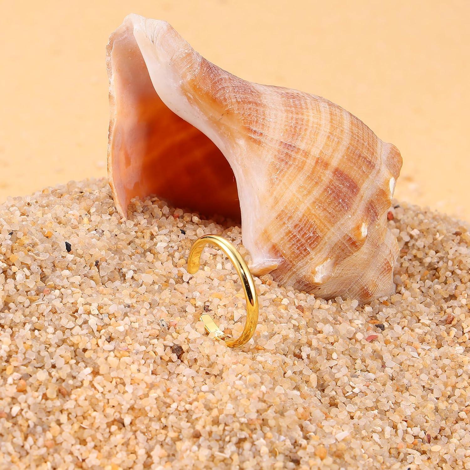 Anillos para dedos de los pies de oro 14K HAIAISO ajustables