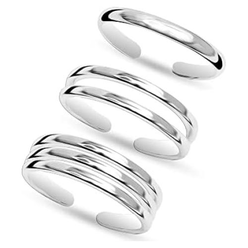 Anillo Abierto de Plata Esterlina LeCalla 3 Piezas Ajustables