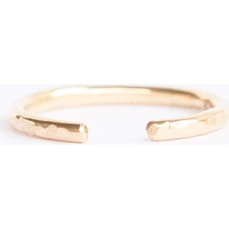 Anillo de dedo del pie ajustable para mujeres - Oro Martillado