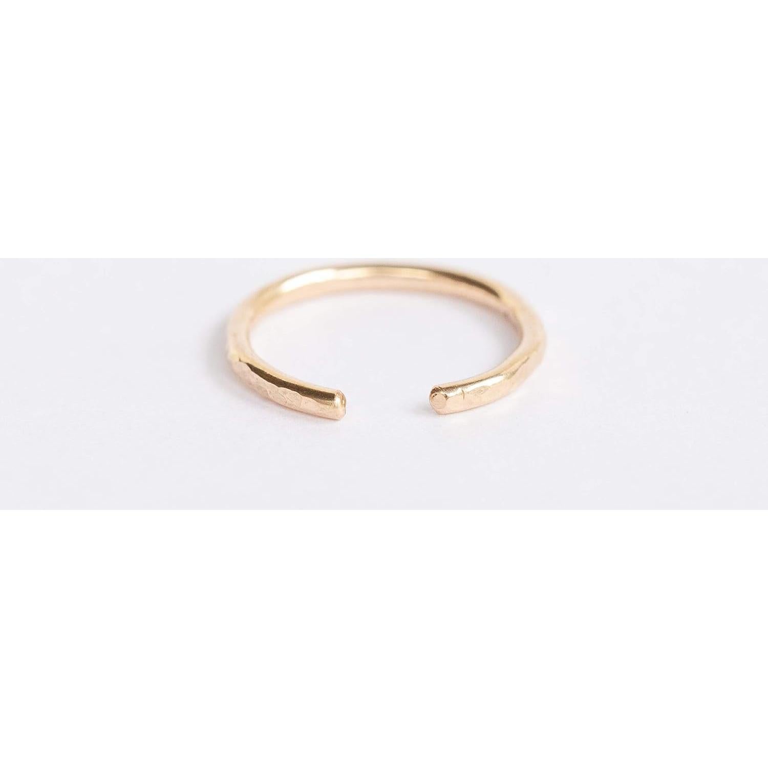 Anillo de dedo del pie ajustable para mujeres - Oro Martillado