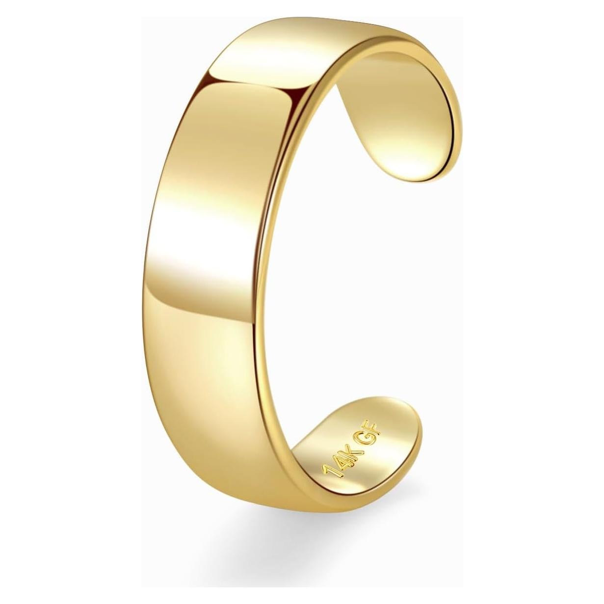 Anillos de Dedo del Pie PLOMFOV de Oro 14K Ajustables para Mujeres