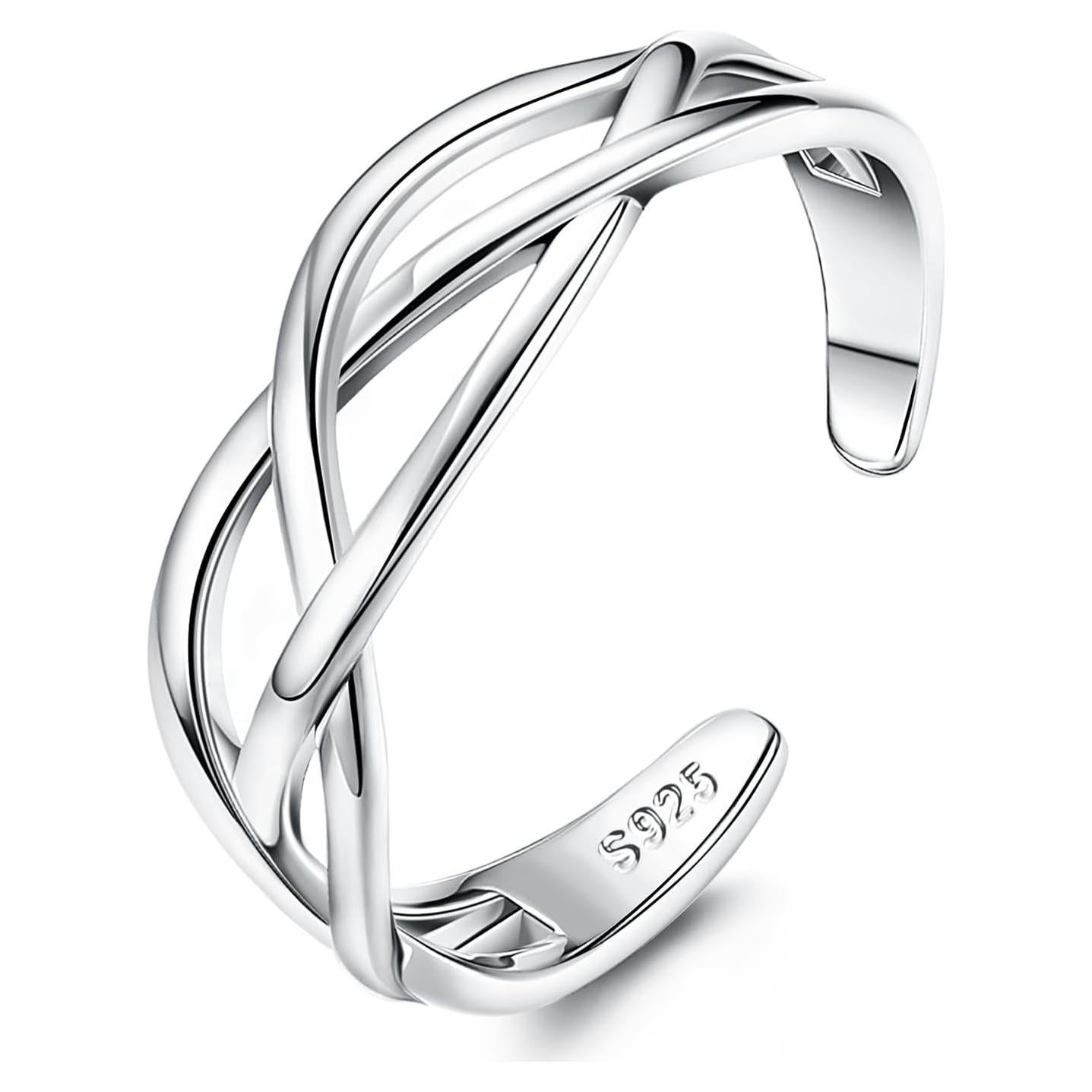 Anillo de Dedo de Plata Esterlina 925 PATISORNA Nudo Celta Turquesa