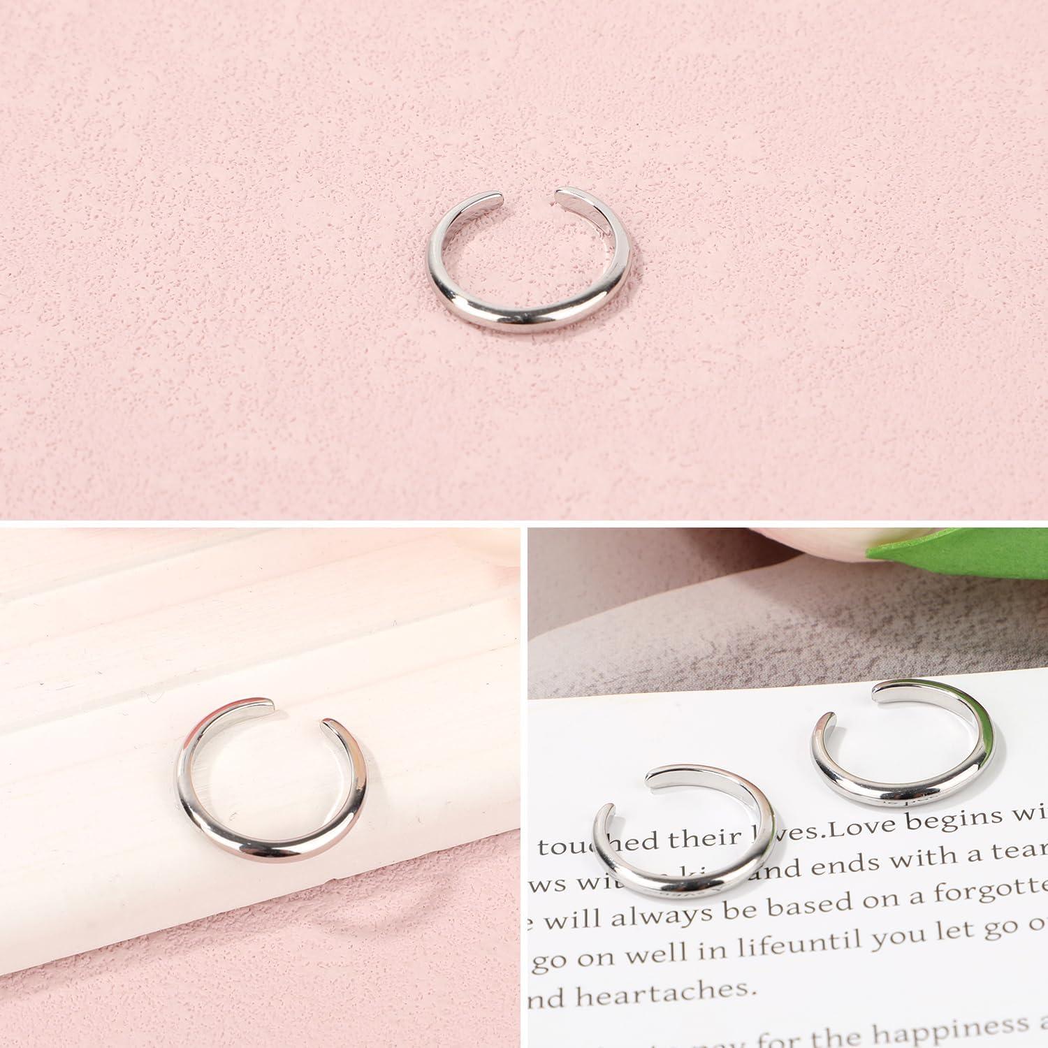 Anillos Ajustables para Dedos de los Pies Mikovivi Plata - 2 Pcs