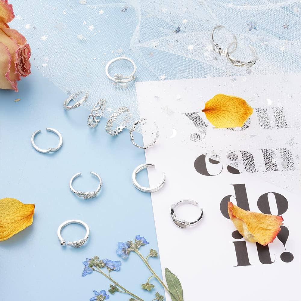 Juego de 24 Anillos Ajustables para Dedos de los Pies Mujer