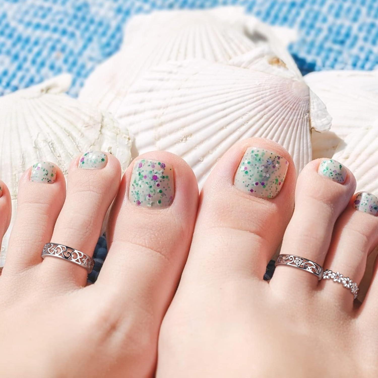 Conjunto de Anillos para Dedos de los Pies FIBO STEEL 3 PCS Plata 925