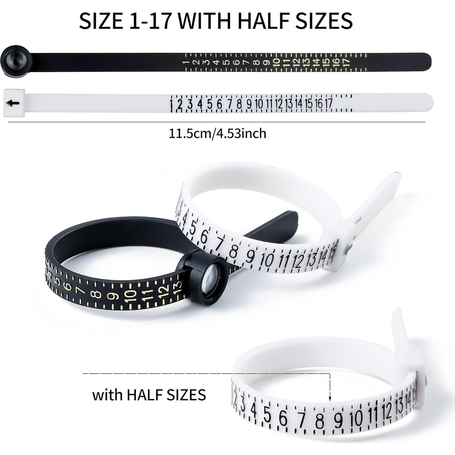 Kit de Medición de Tallas de Anillo Bflaae 27 PZS Acero Inoxidable