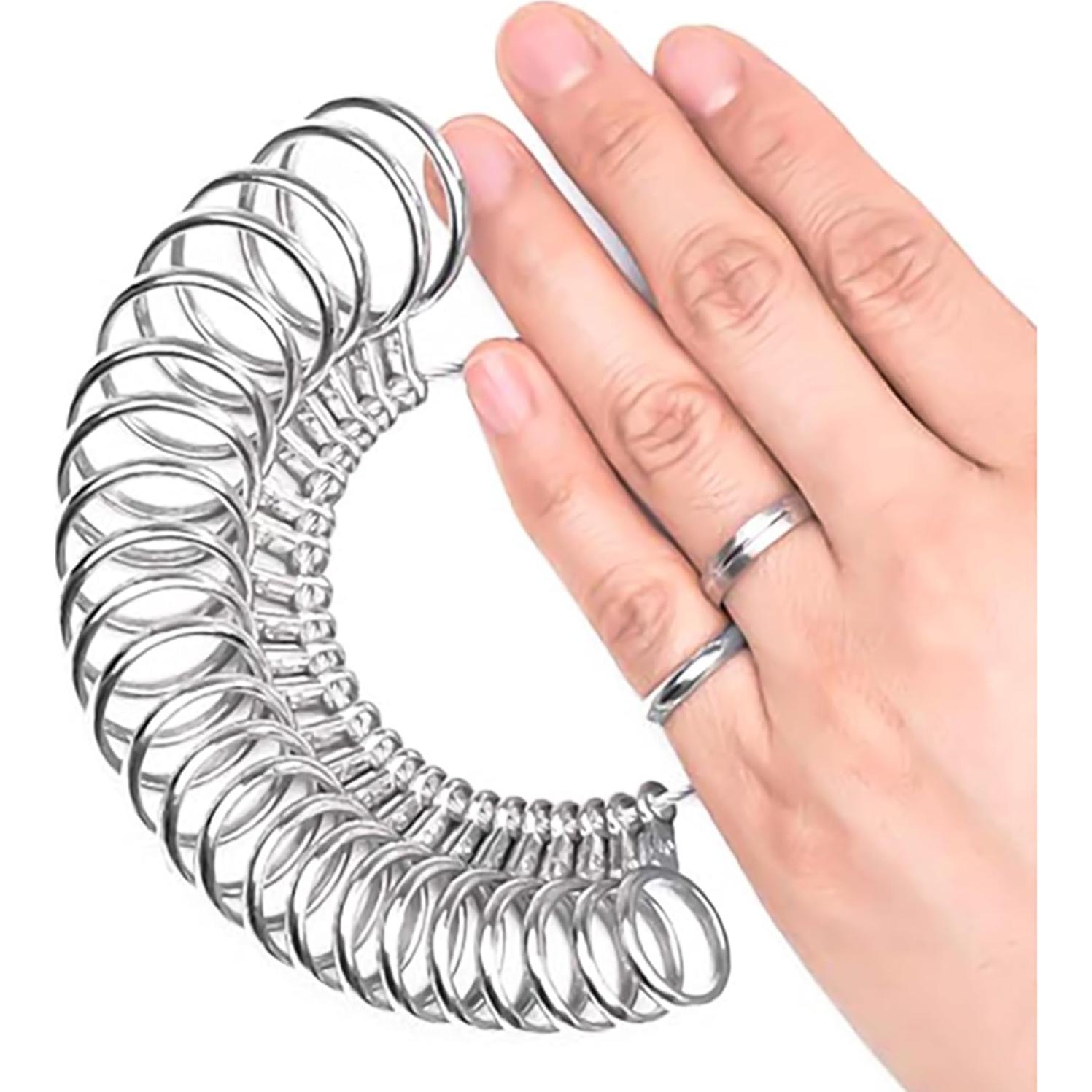 Kit de Medición de Tamaño de Anillo Auckyeer 27 Pcs con Cinta