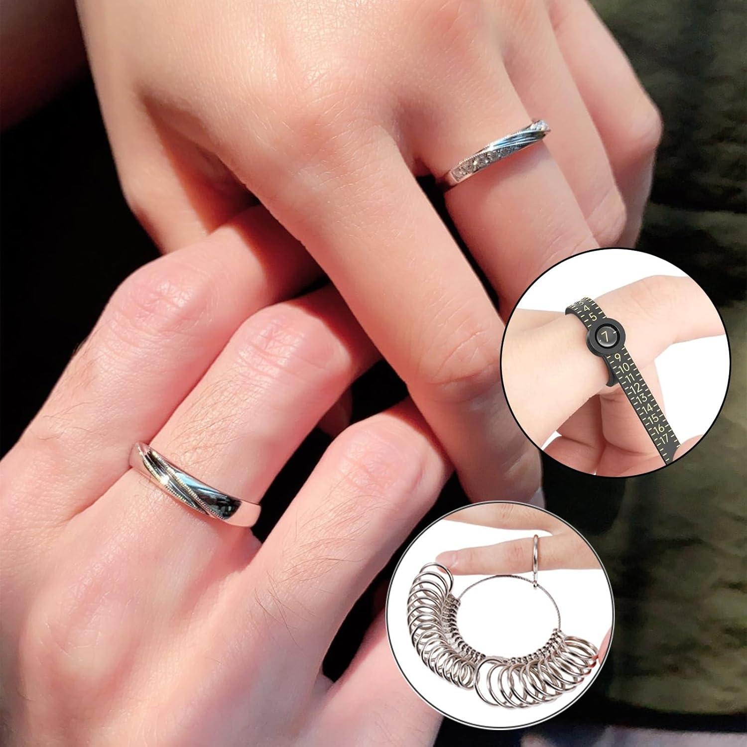 Kit de Medición de Tamaño de Anillo Auckyeer 27 Pcs con Cinta