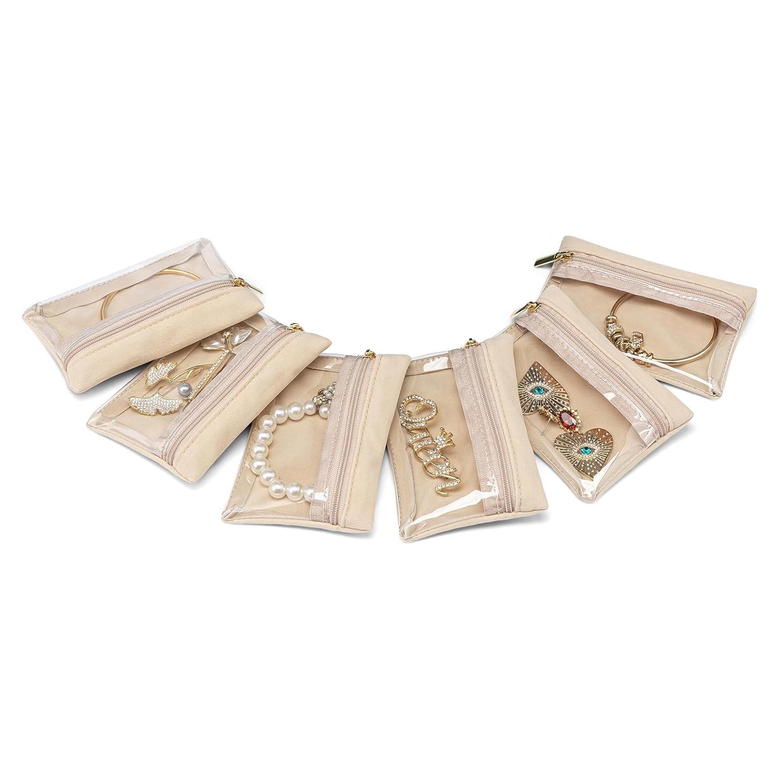 Bolsas de Joyería Vlando 6 Pcs Terciopelo Transparente