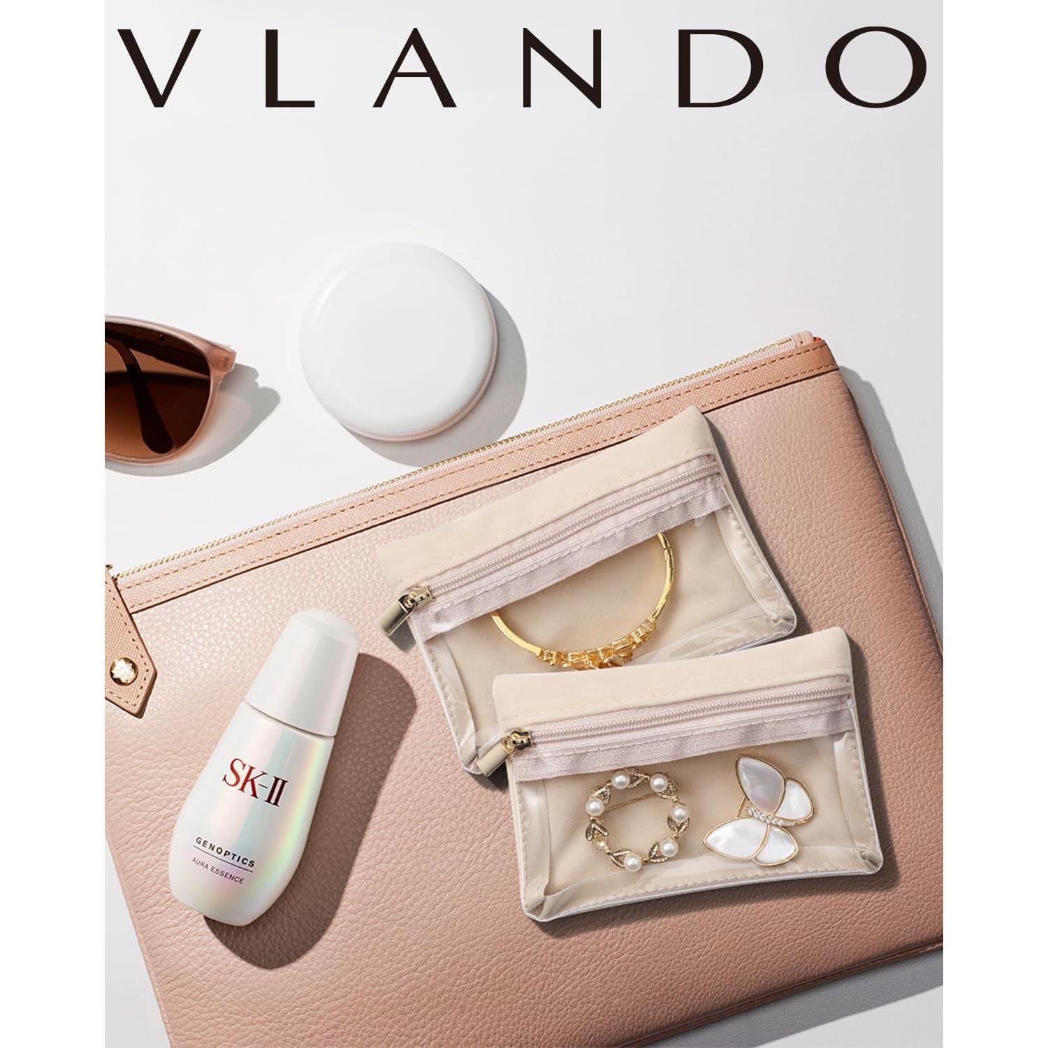 Bolsas de Joyería Vlando 6 Pcs Terciopelo Transparente