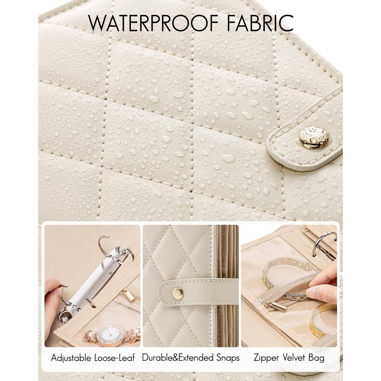 Organizador de Joyería de Viaje Vlando Blanco Crema 17.2x21.8cm