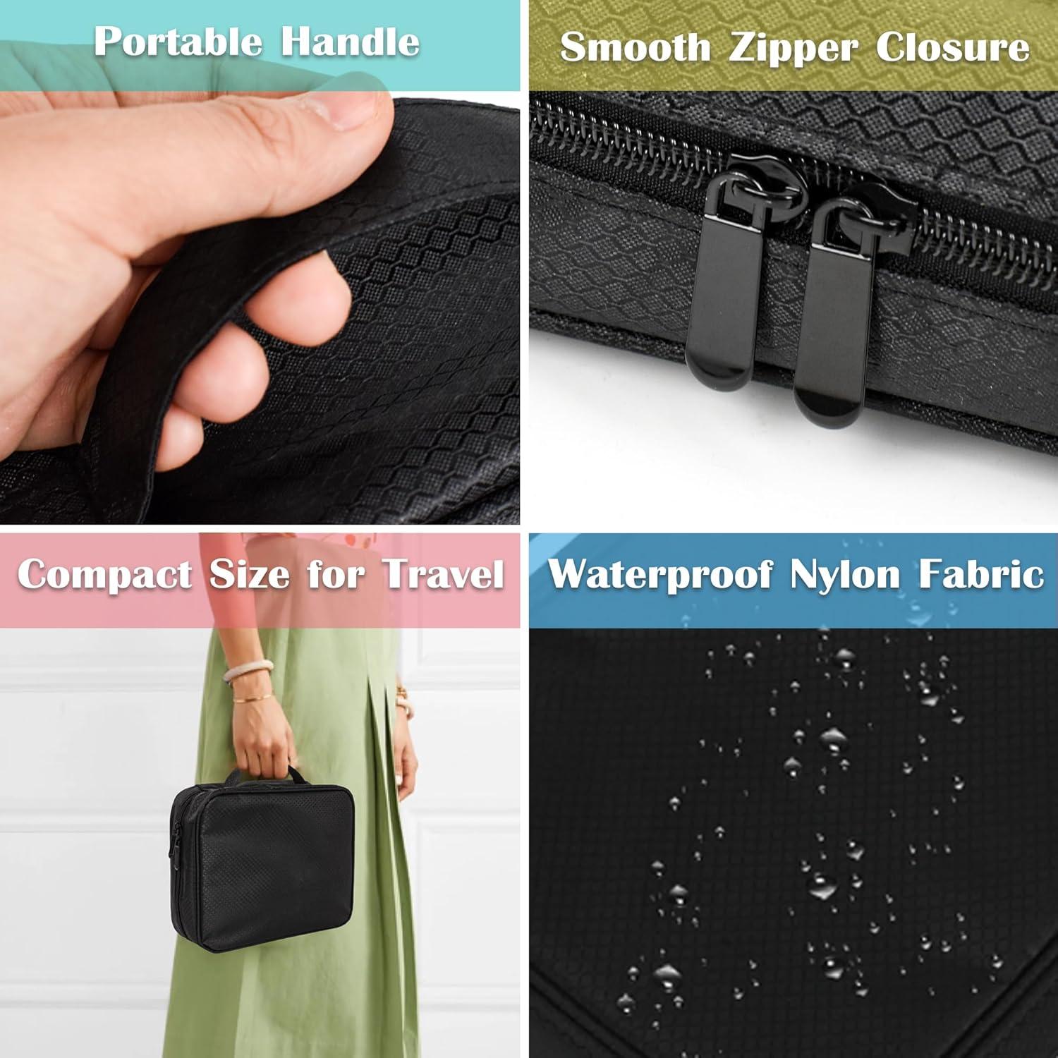 Organizador de Joyería de Viaje LingLingo Negro Impermeable