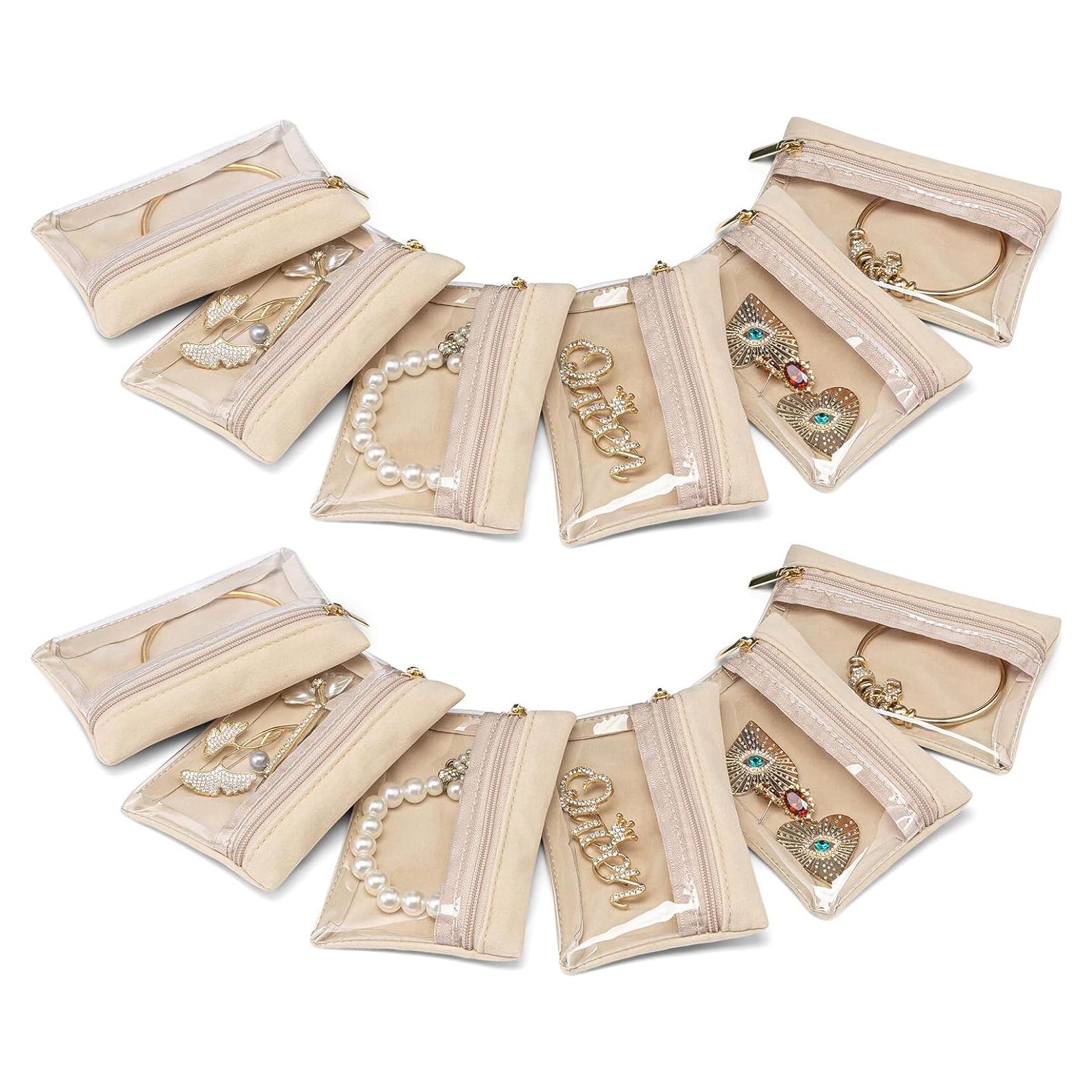 Organizador de Joyería de Viaje Vlando 12 Pcs Terciopelo