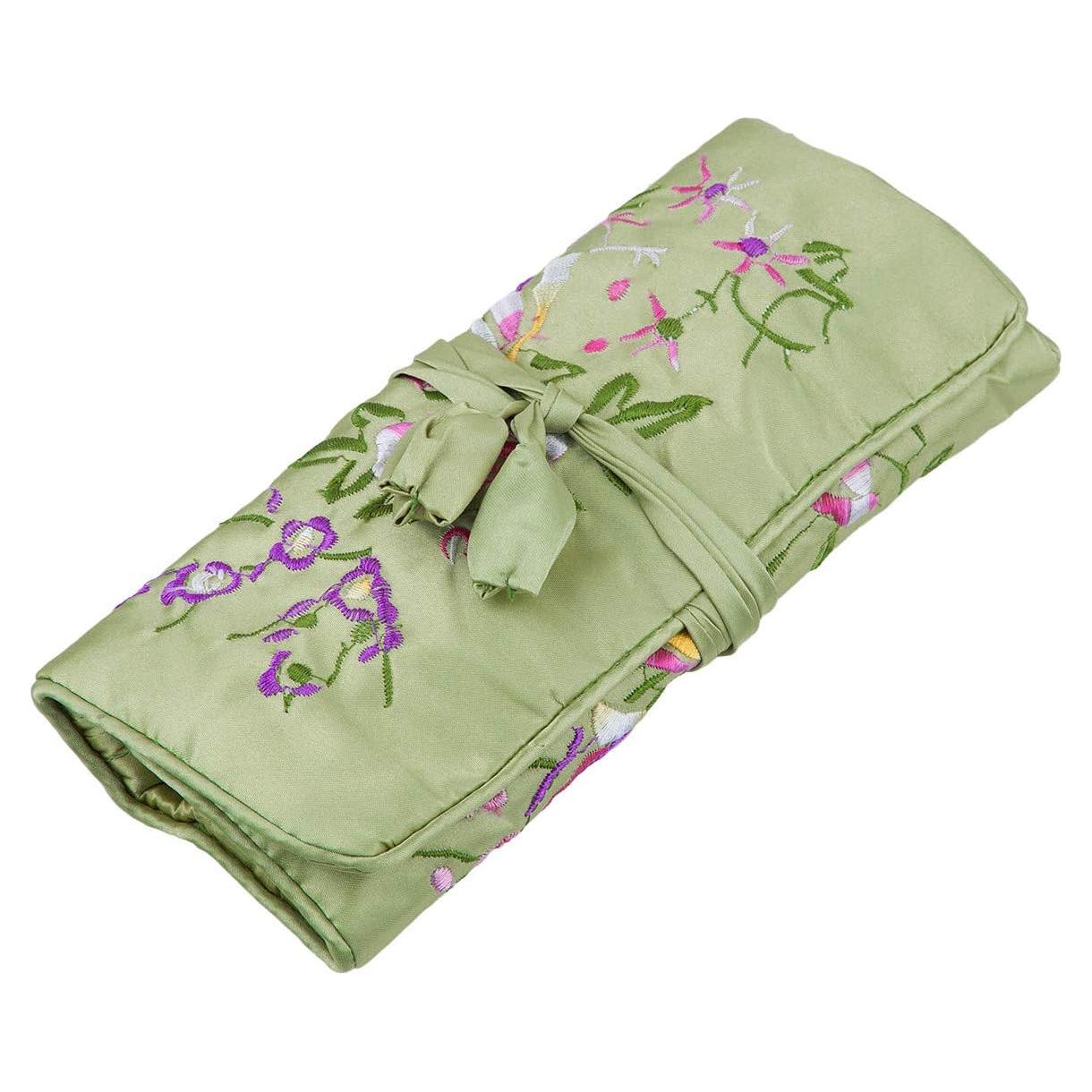 Bolsa de Joyería de Viaje TUMBEELLUWA Bordada con Flores
