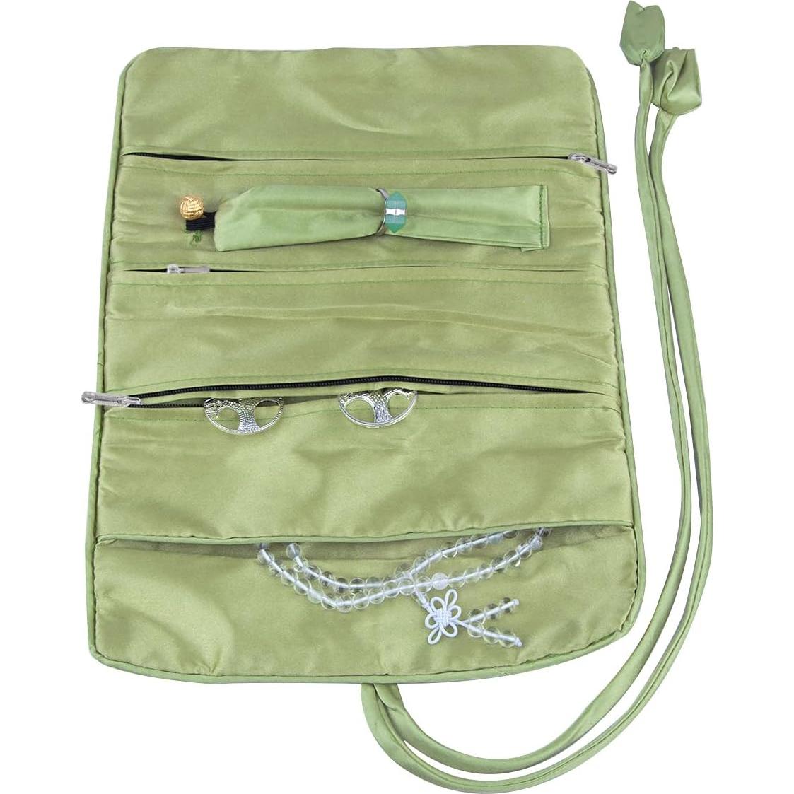 Bolsa de Joyería de Viaje TUMBEELLUWA Bordada con Flores