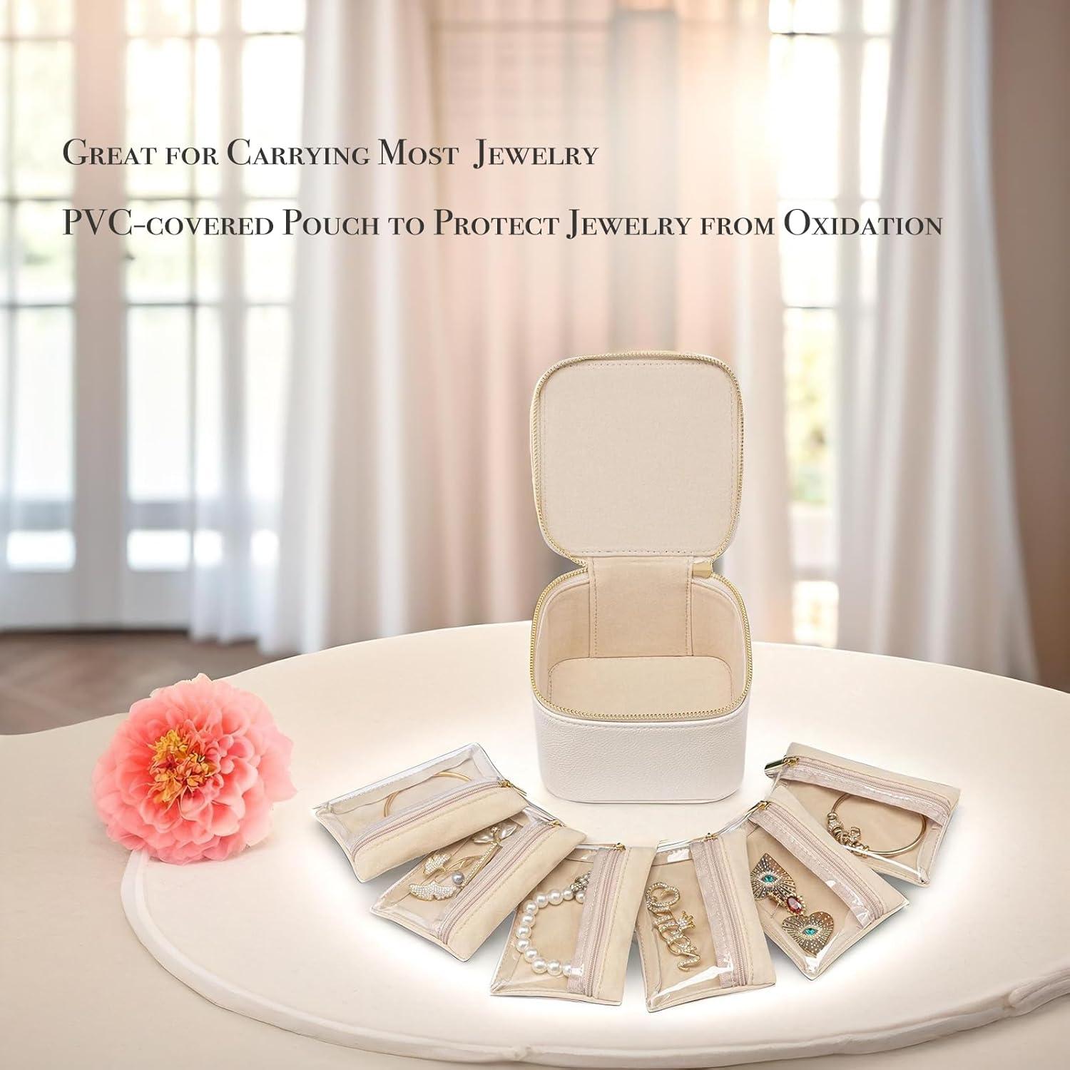 Organizador de Joyas de Viaje Vlando - 6 Bolsillos Terciopelo