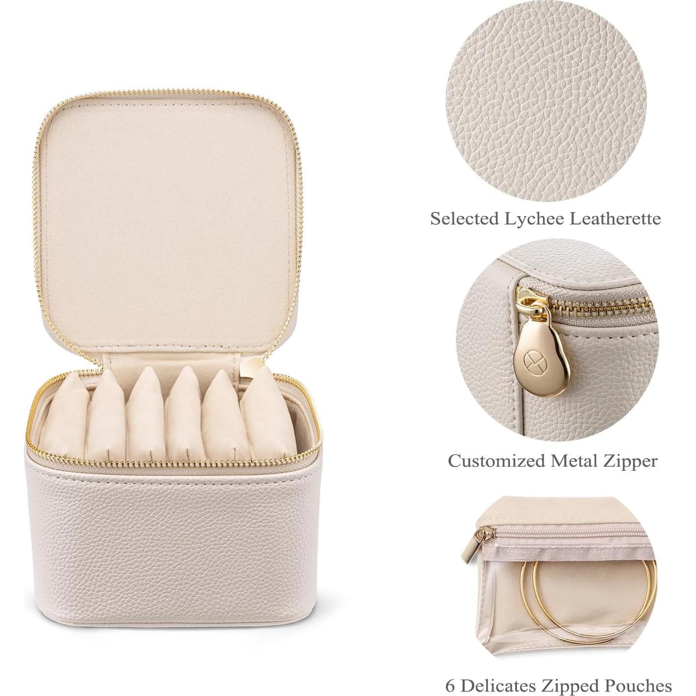 Organizador de Joyas de Viaje Vlando - 6 Bolsillos Terciopelo