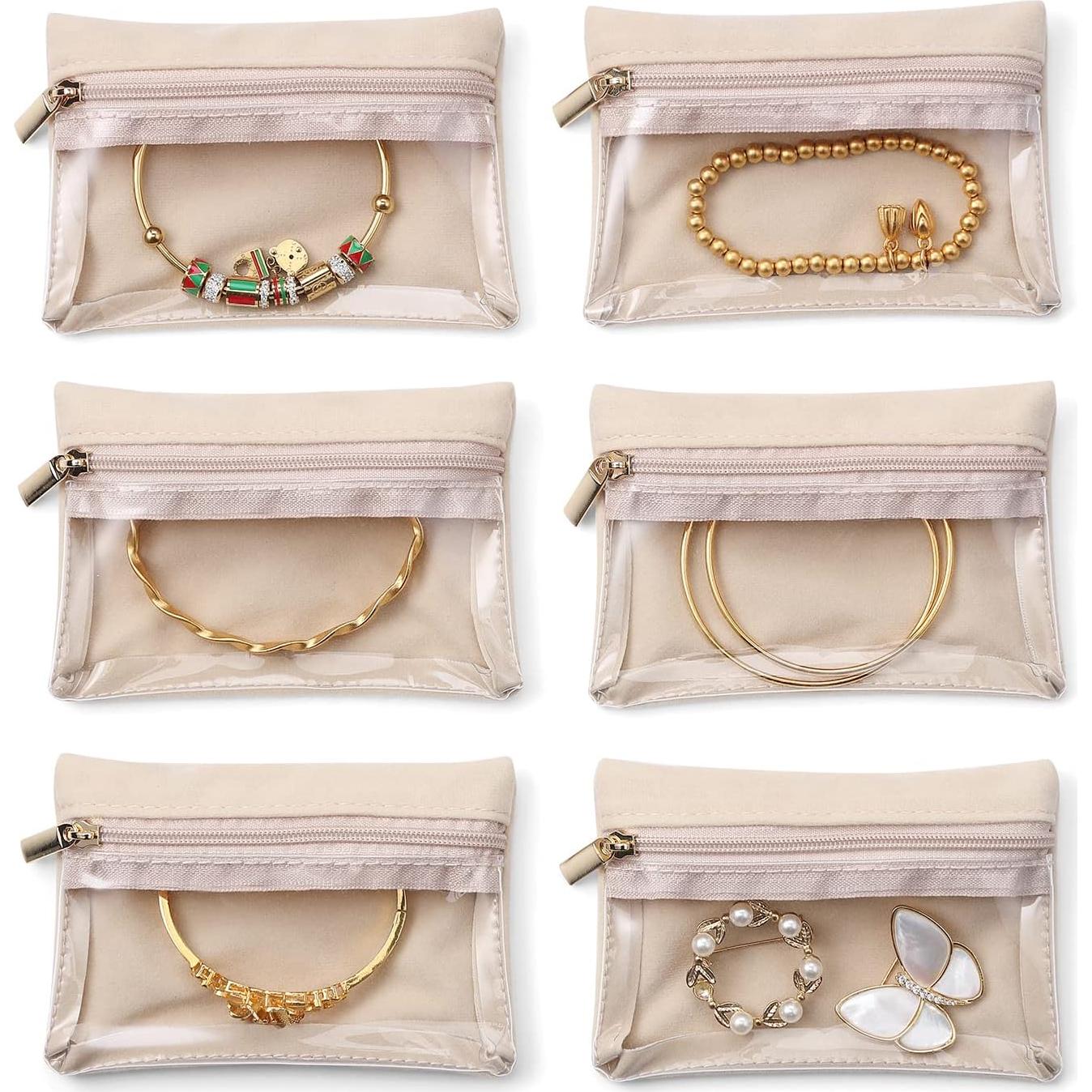 Organizador de Joyas de Viaje Vlando - 6 Bolsillos Terciopelo