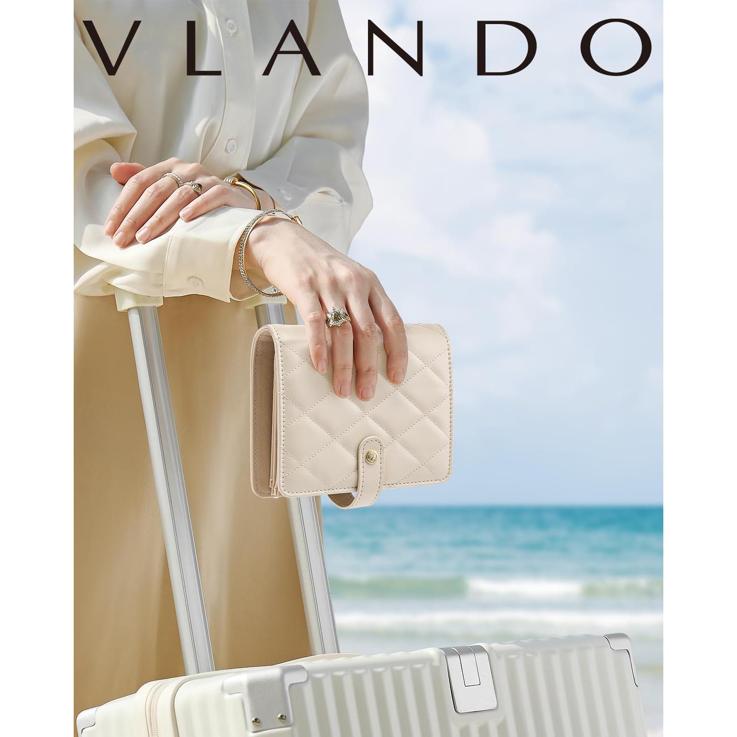 Organizador de Joyería de Viaje Vlando Crema Blanca 13.5x14.2cm