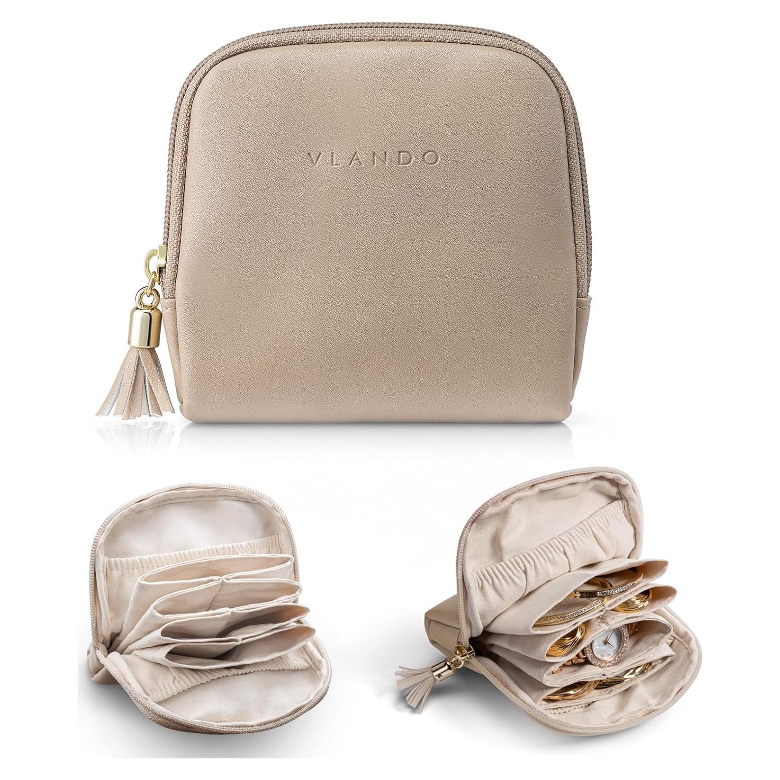 Estuche de Viaje para Joyería Vlando Toffee 11.9x12.4 cm