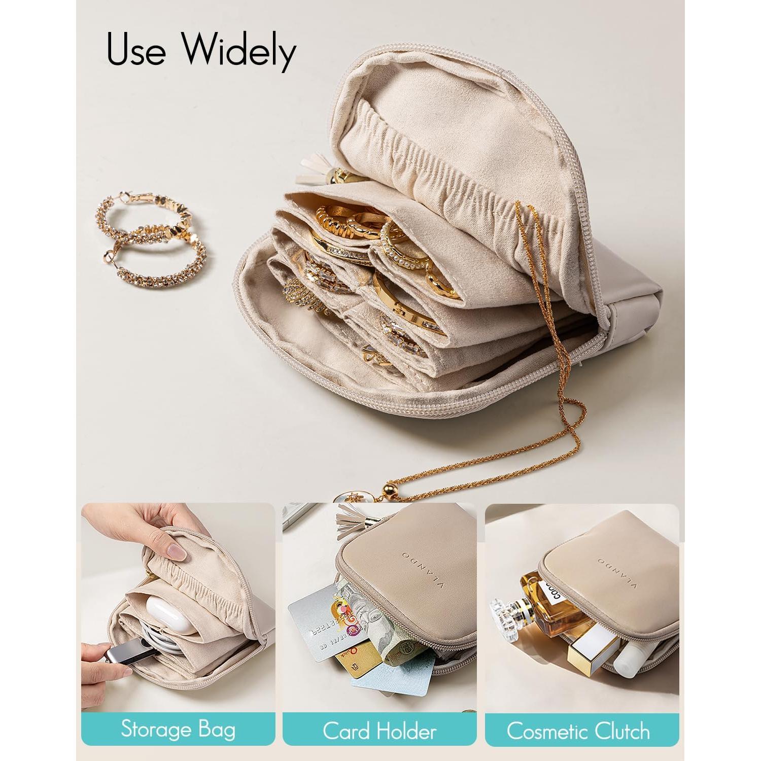 Estuche de Viaje para Joyería Vlando Toffee 11.9x12.4 cm